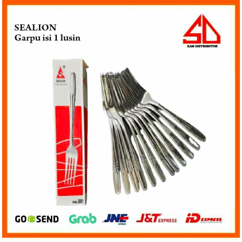 [ ⭐⭐⭐⭐⭐ ] Sendok/Garpu stainless steel lebih tebal merk SEALION model regent (12pcs/1lusin) 29gram asli tebal