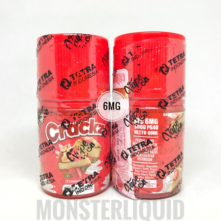 CRACKZ V5 STRAWBERRY CAKE BY TETRA X VAPEON 6MG 60ML