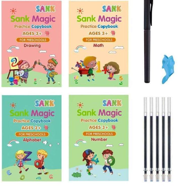 

[PRODUK LD97U] 4 BUKU/SET MAGIC PRACTICE BOOK / SANK MAGIC BOOK VR0