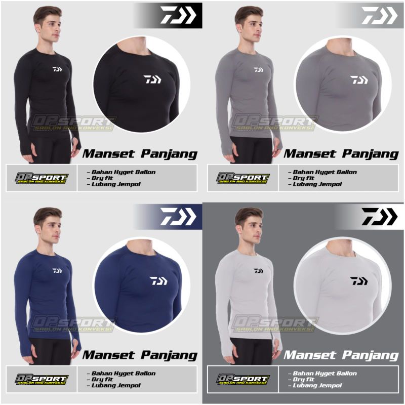 jersey mancing mania baslayer daiwa manset panjang mancing