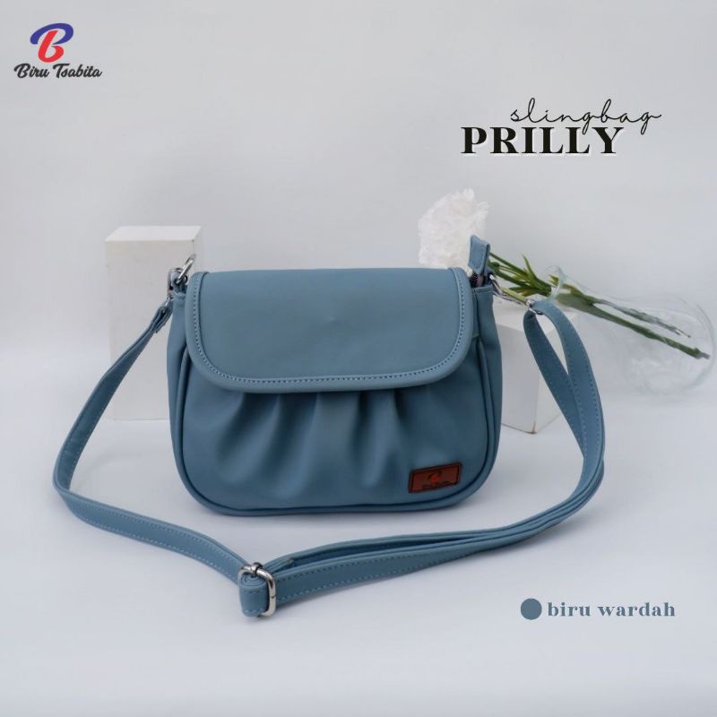 PRILLY SLING BAG BY BIRU TSABITA BAHAN CHOCOLT ANTI AIR WATERPROOF PREMIUM TAS SELEMPANG PREMIUM