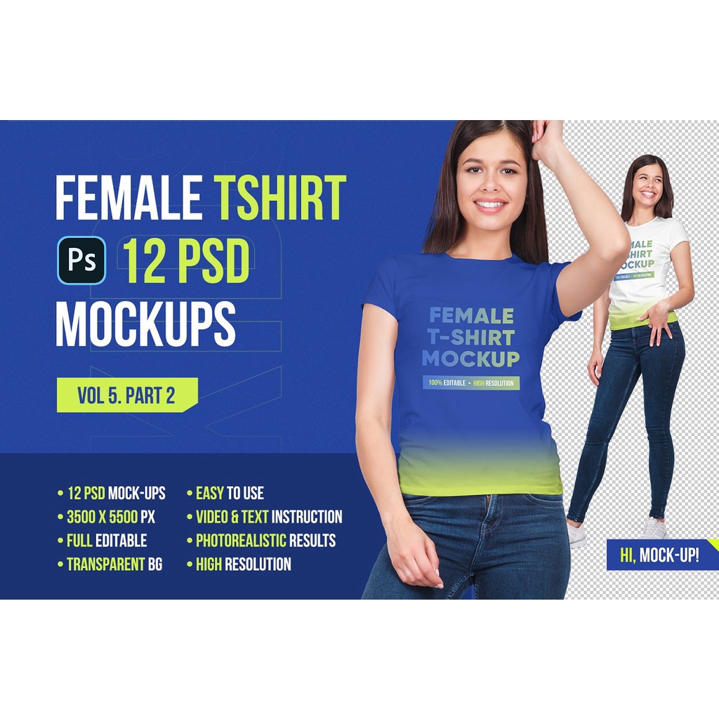 Female T-Shirt Mockups Vol 5 Part 2
