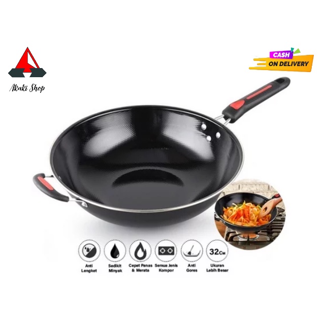[ COD ] Wajan Anti Lengket Wajan enamel Anti Lengket