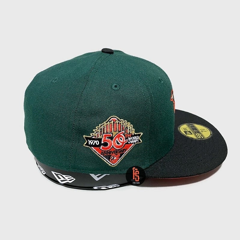 TOPI NEW ERA ORIGINAL 5950 50TH ANNIV BALTIMORE ORIOLES DARK GREEN BLACK