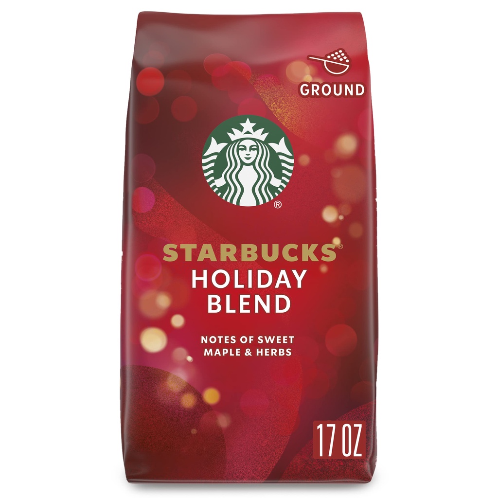 

Starbucks Holiday Blend Ground Coffee Medium Roast Kopi Bubuk Maple USA