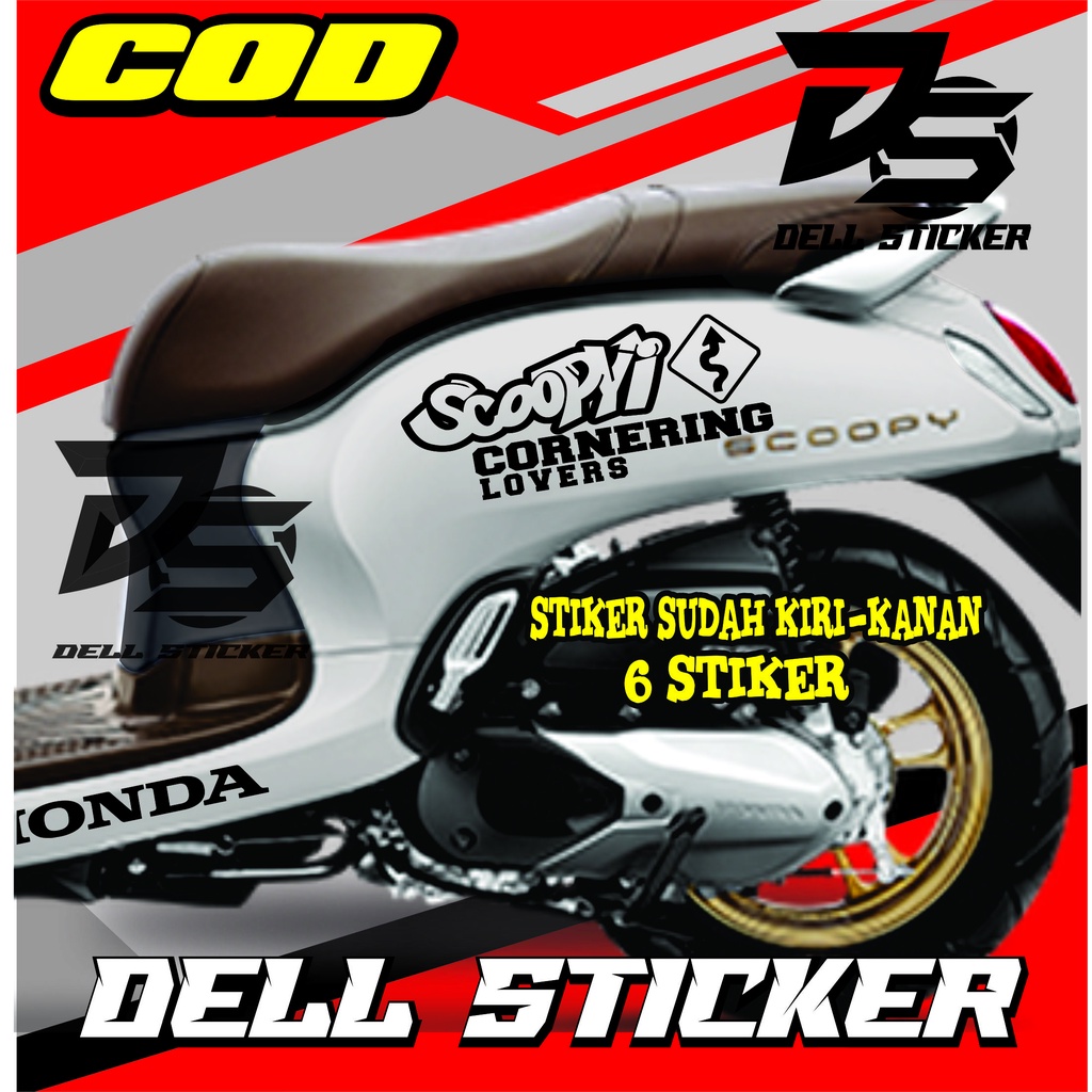 STIKER SCOOPY CORNERING LOVERS / CUTTING STICKER SCOOPY 2017-2022