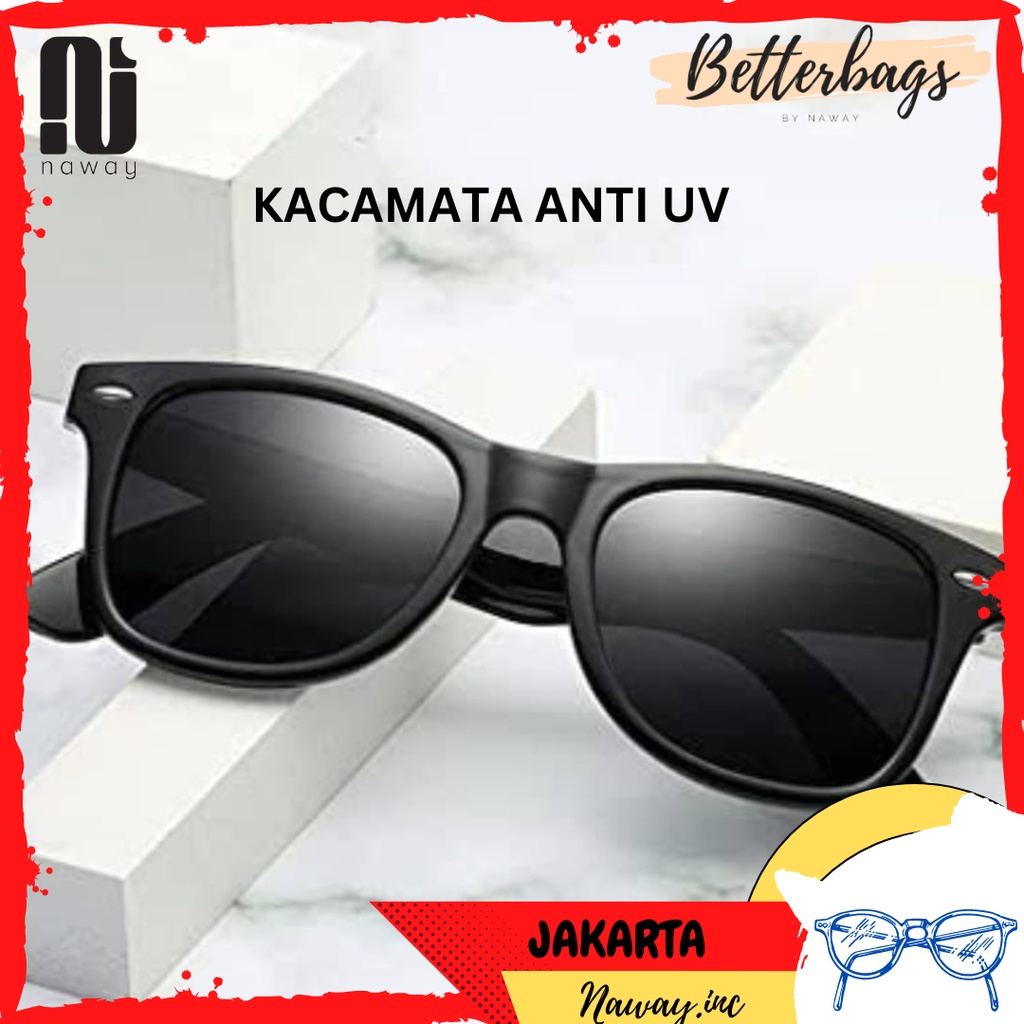 Kacamata Retro / Sunglasses Sports Hitam Korean Fashion Sunglassess Wanita/Pria unisex 1125