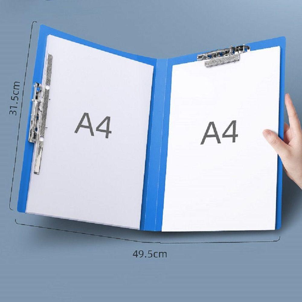 Mxbeauty A4 File Folder Clipboard Tempat Kwitansi Siswa Kantor Stationary Double Clips Test Paper Memo Clip Board