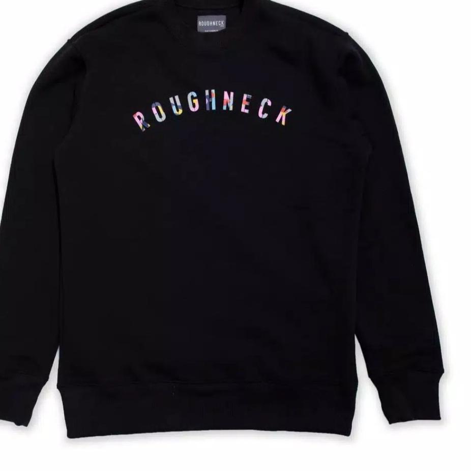 Viral ROUGHNECK SWEATER CREWNECK PRIA BLACK | SWEATER ROUGHNECK | CN ROUGHNECK | JAKET ROUGHNECK