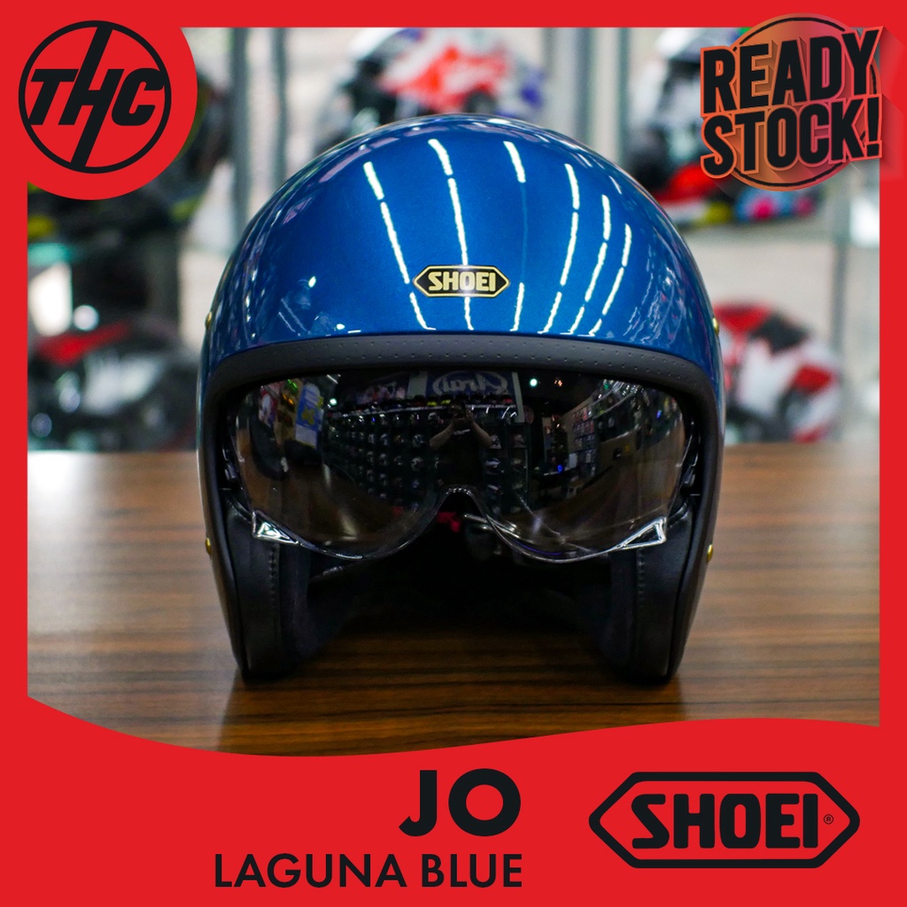 SHOEI JO LAGUNA BLUE CLASSIC HALF FACE HELM BOGO PREMIUM ORIGINAL