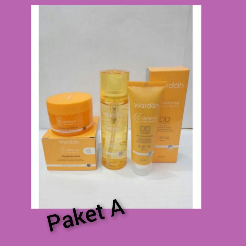 Paket Wardah C Defense Skincare Putih Glowing Cerah Lengkap
