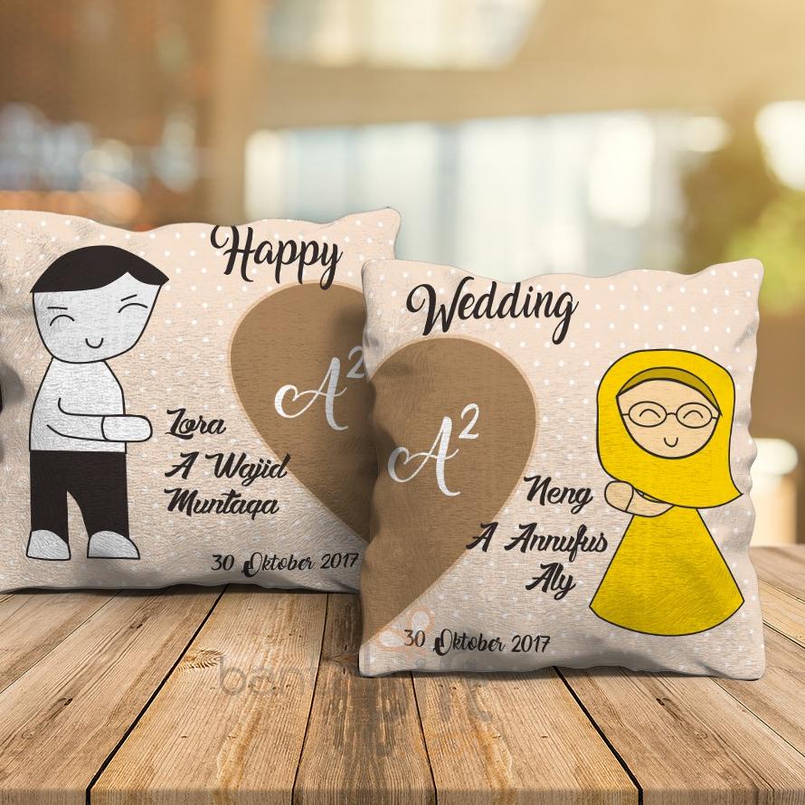 Jual Menarik.. KADO BANTAL COUPLE MUSLIM HADIAH WEDDING ANNIVERSARY ...