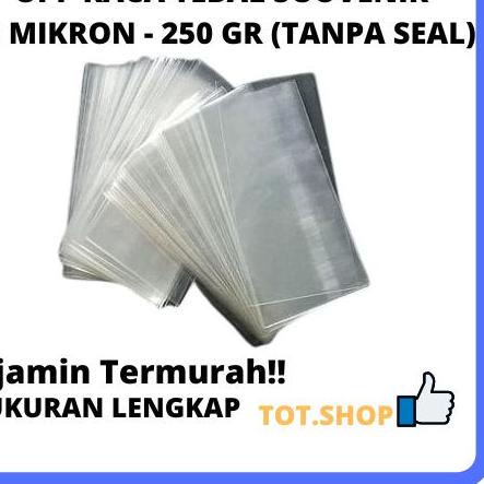 

⇸ 250gr [1-pak] OPP TEBAL UKURAN PLASTIK KEMASAN TEBAL BENING Tanpa Lem (11+) ❥
