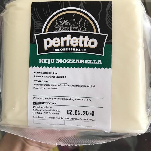 

>XC26619< Keju Mozarella Perfetto 1kg Packing Pabrik