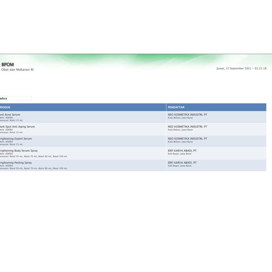 GRATIS ONGKIR✅ADERA SERUM ORIGINAL FACE SERUM ADERA WAJAH ORI UNTUK FLEK HITAM GLOWING ORIGINAL BPOM