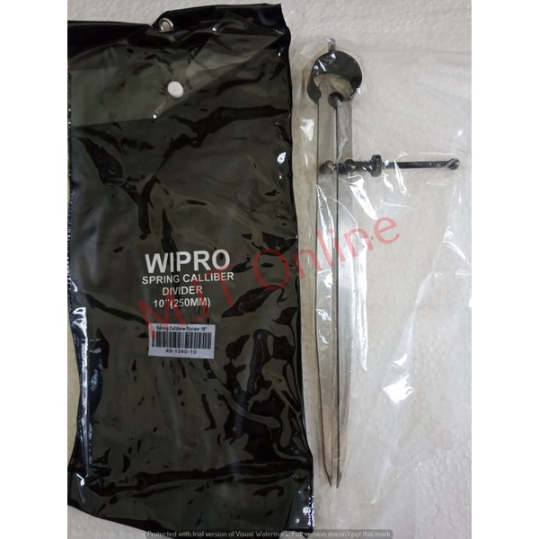 Jangka Setelan Bubut Lurus Spring Caliper Divider 10" 10inch WIPRO