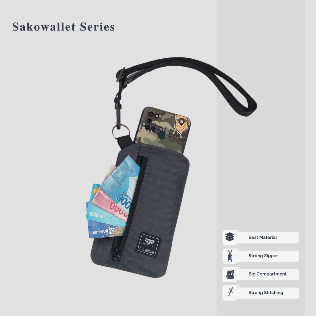 Hanging Wallet Leher Gantung Dompet Hp Kartu K911 - Tas Hp Wallet Pouch Wallet Tas Selempang Gantung