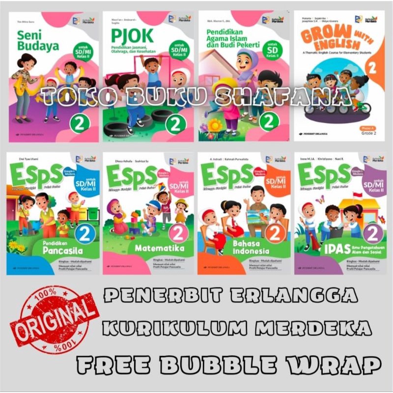 BUKU KELAS 2 SD/MI ERLANGGA KURIKULUM MERDEKA ( KURMER ) TERBARU