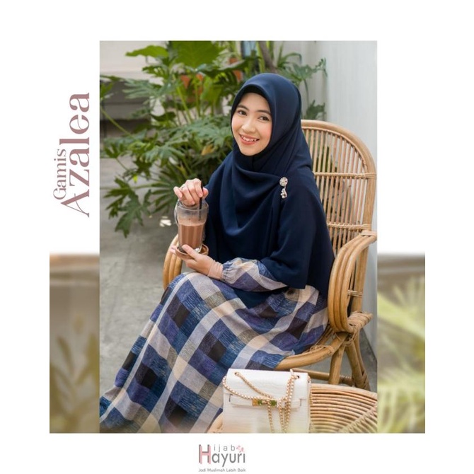 Gamis Azalea / Gamis Motif Kotak - Kotak / Gamis Kotak