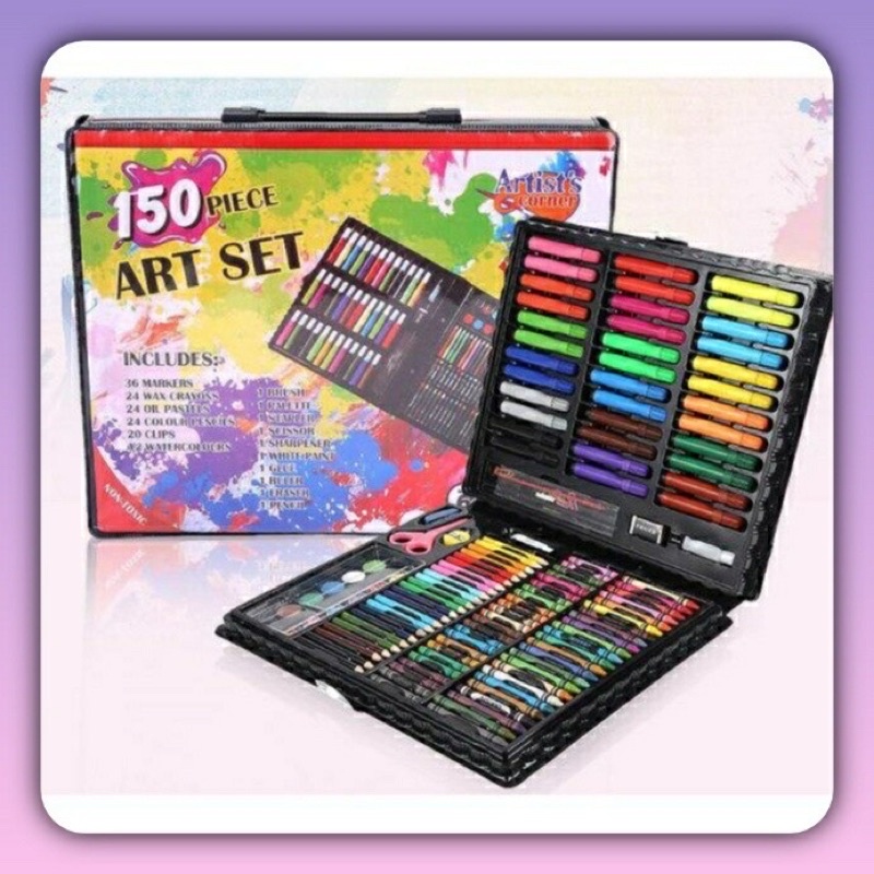 

ALAT LUKIS CRAYON 150PCS 2IN 1 / ALAT LUKIS ANAK TERMURAH
