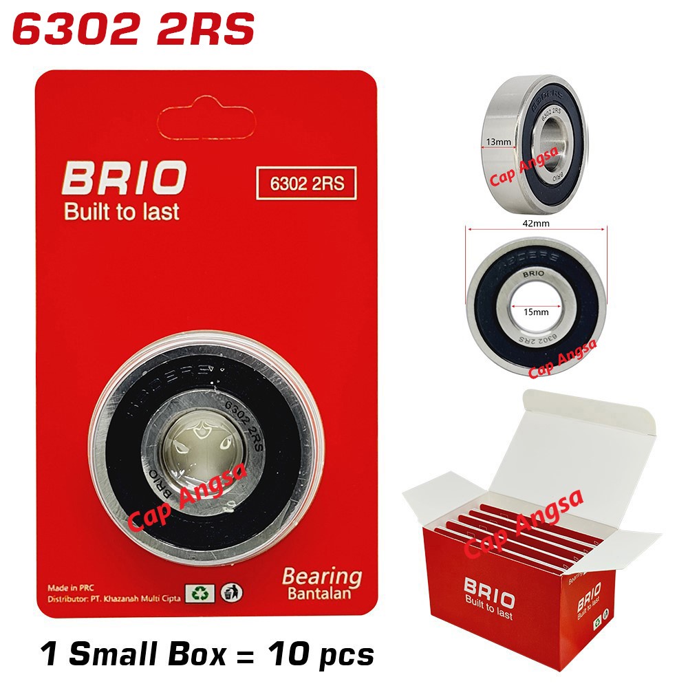 BEARING 6302 2RS 10 pc LAHER KLAHER BANTALAN RODA MOTOR DEPAN BELAKANG KLAHAR LAHAR BERING BRIO