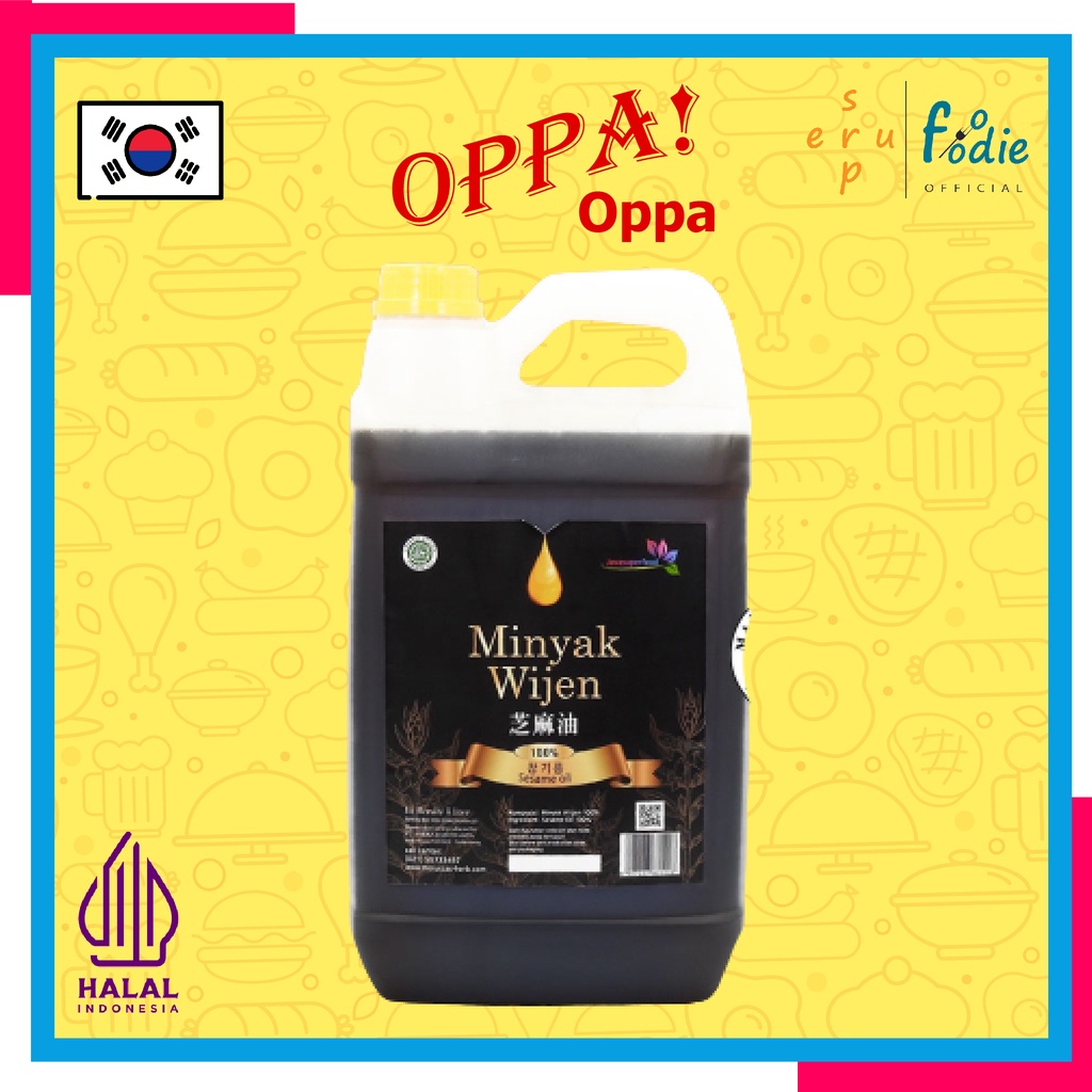 

SUPERFOODIE Minyak Wijen Korea / Sesame Oil Organik Korea / Minyak Wijen Bibimbap, Japchae, Bulgogi Korean Food Halal 1800 Mili Liter