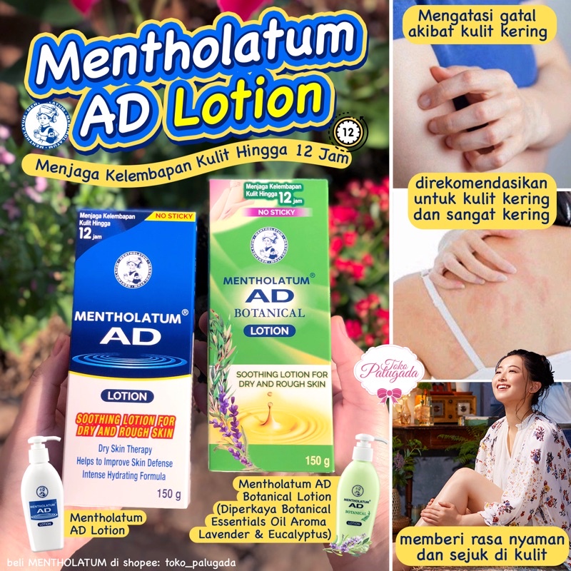 [BISA COD] Mentholatum AD Lotion 150g - Mentholatum Anti Dry Lotion - AD Lotion - Lotion Kulit Kering
