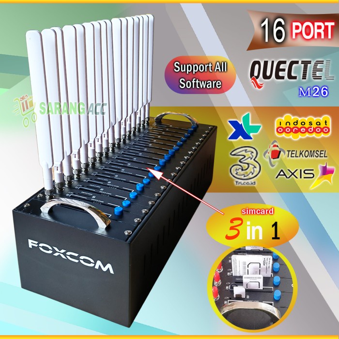 Mdo Modem Pool 16 Port Usb Foxcom Quectel M26