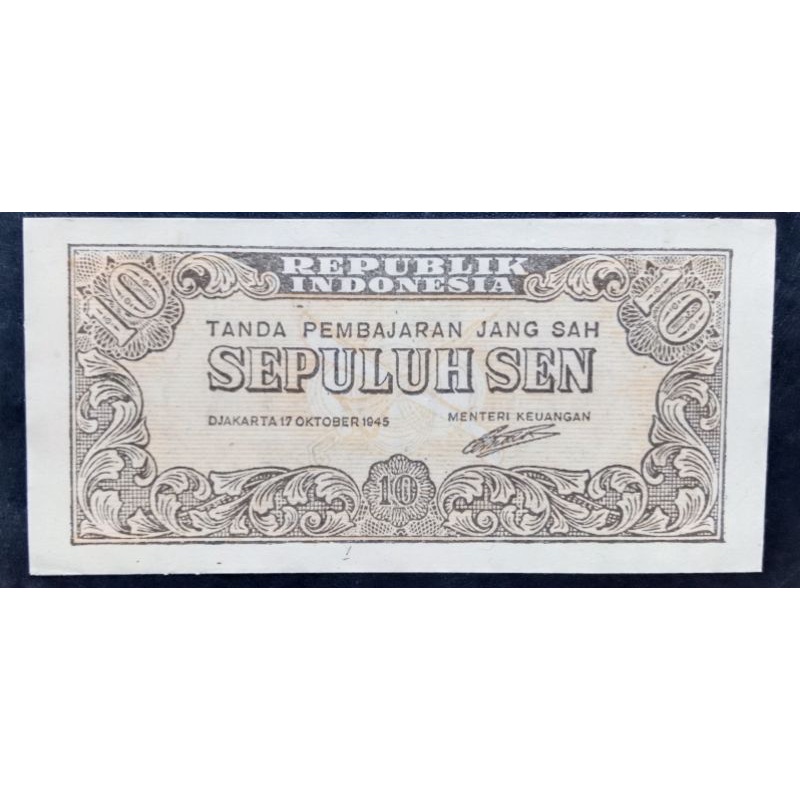 UANGKUNO 10 SEN THN 1945