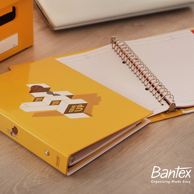 

Bantex Binder B5 26 Ring Motif Aesthetic Yellow
