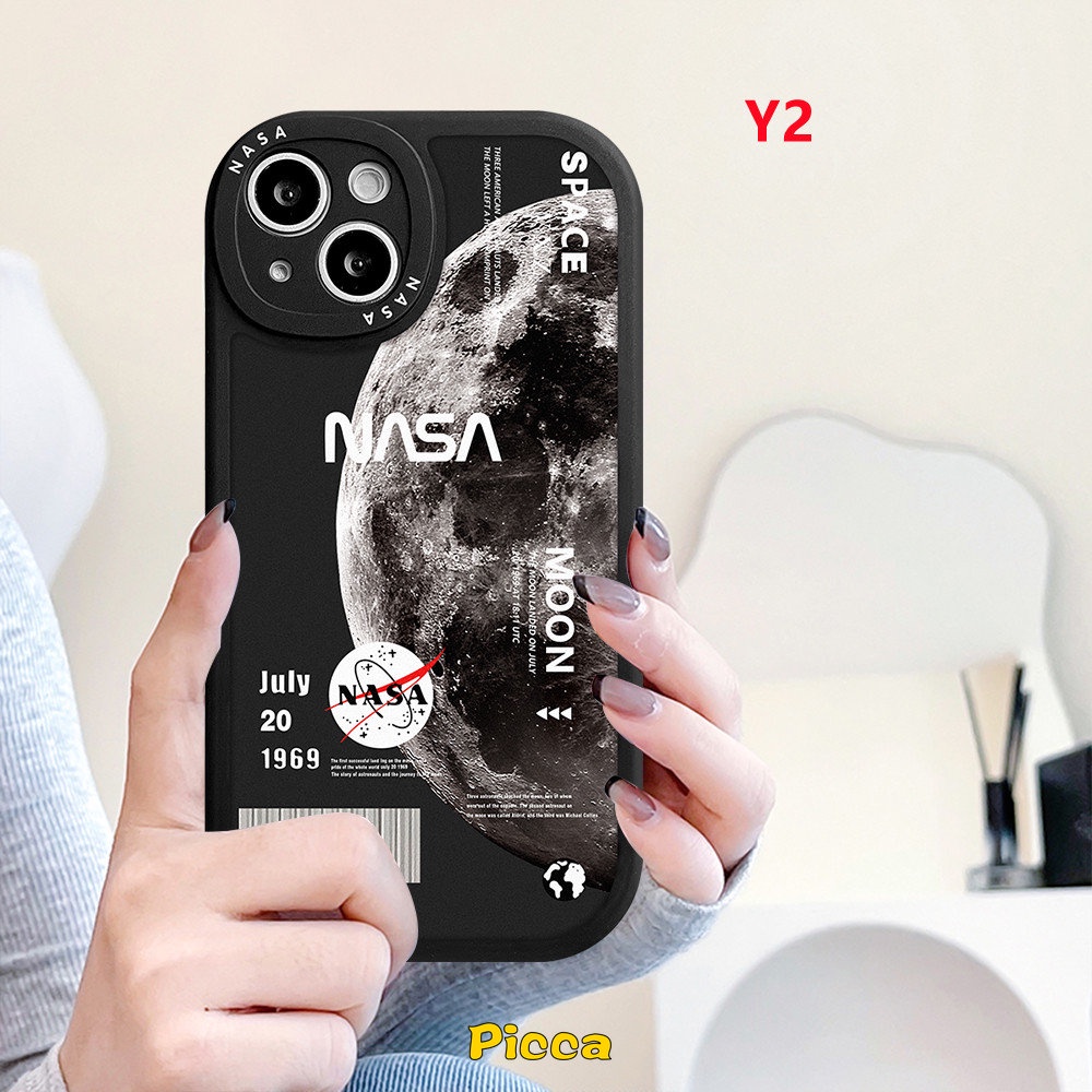 Case NASA Merk Trendy OPPO A5s A15 A16 A1K A17 A55 A12 A96 A92 A16K A54 A31 A77 A7 A9 A53 A36 A57 A74 A94 A16EA15s A76 A77s A5 A95 A3S Reno 7Z 5Z 85f 6 4 Astronot Sarung Soft Cover