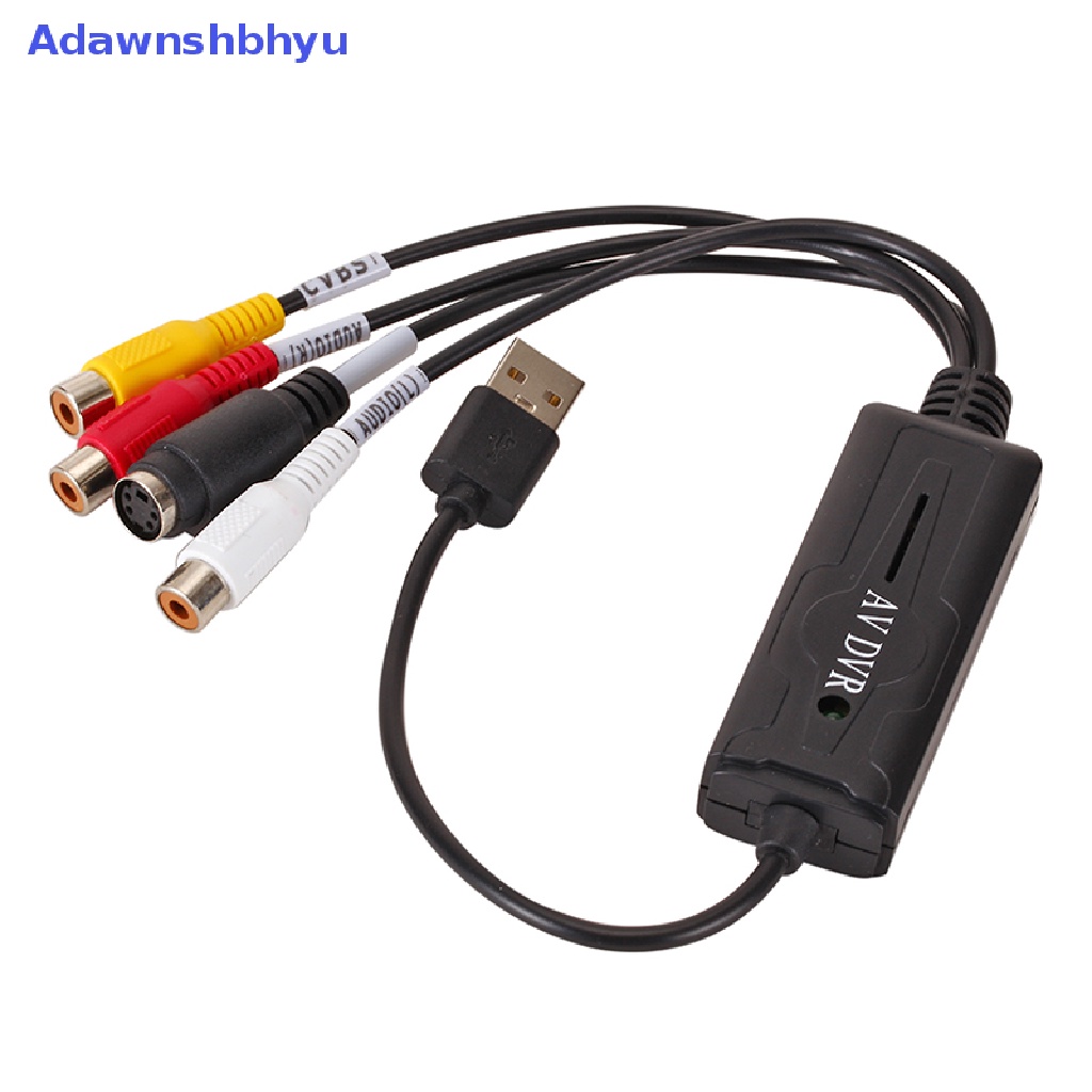 Adhyu USB 2.0 Video Audio Capture RCA Adapter VHS Ke DVD HDD TV Converter Kartu Win10 ID