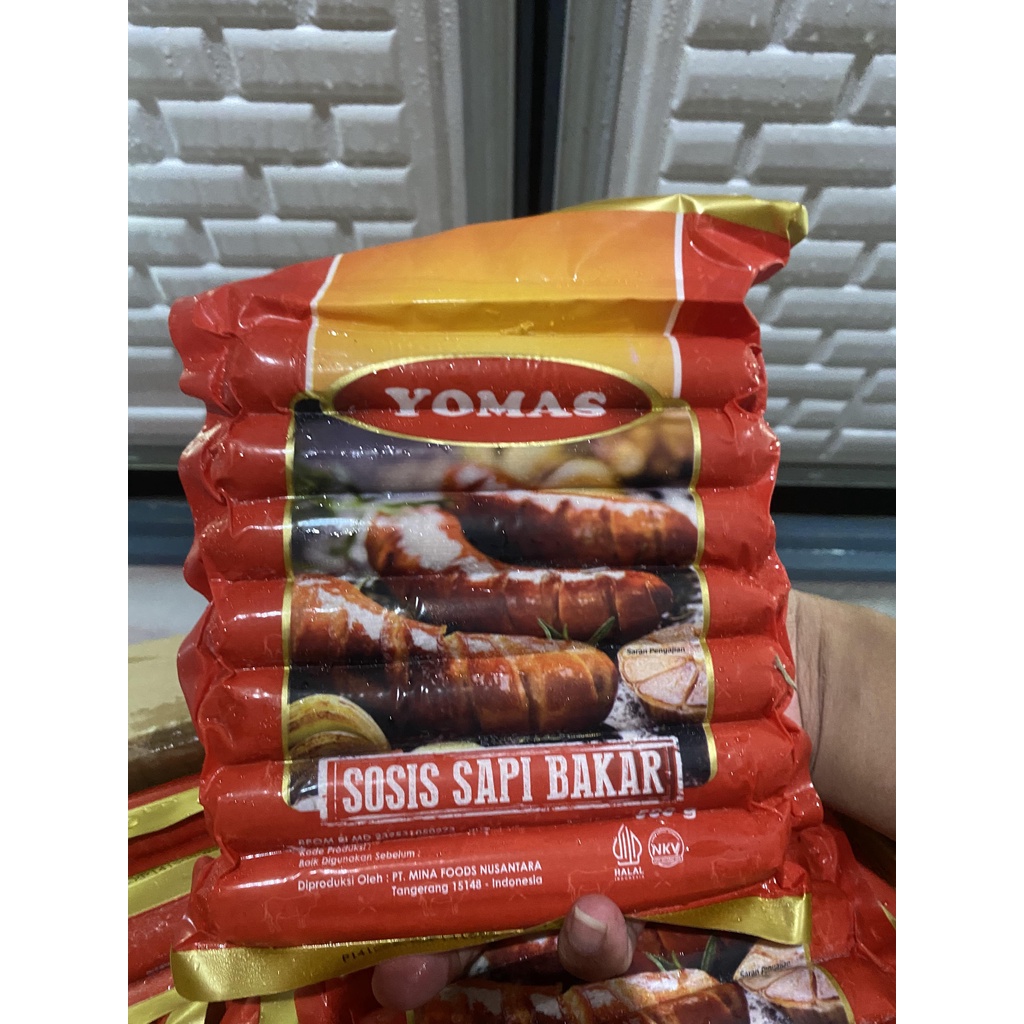

yomas sosis sapi bakar 500 gram isi 6 pcs