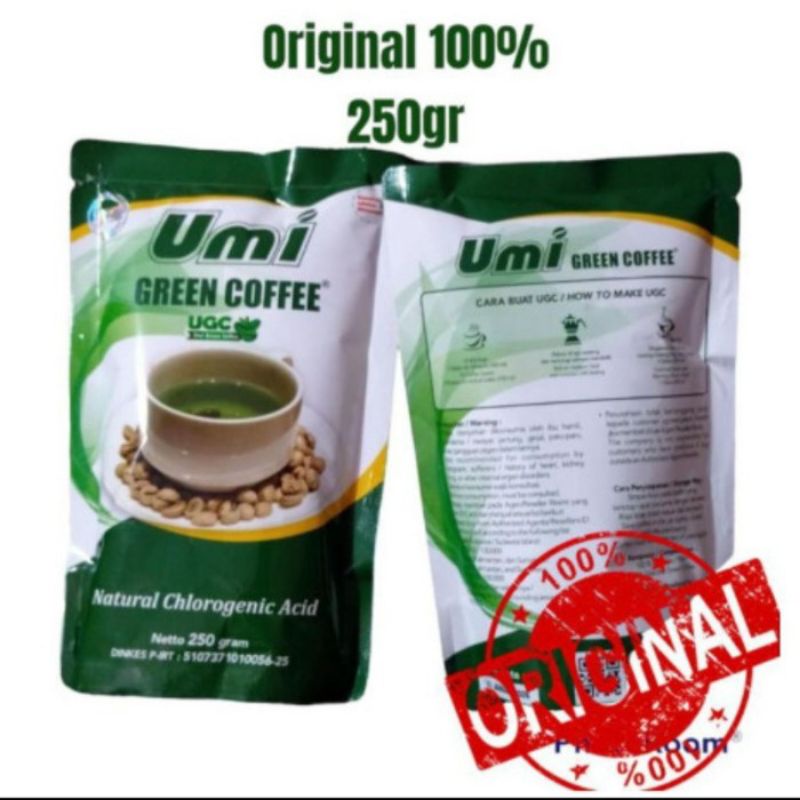 ( BISA COD) umigreen coffe pelangsing, promil 250gram, UGC umigreen