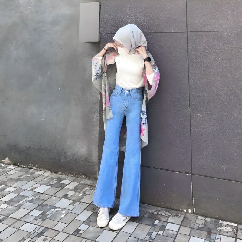 Celana panjang highwaist jeans cutbray / HW jeans cutbre vintage