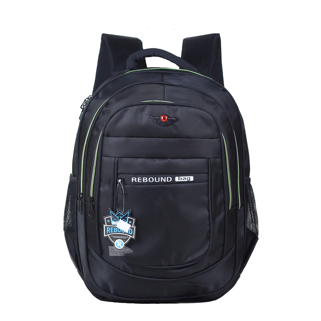 Ransel Rebound Bag Sport Hitam Tas Gendong Laki-Laki Pria Dewasa SMP SMA Simple Keren Berkualitas