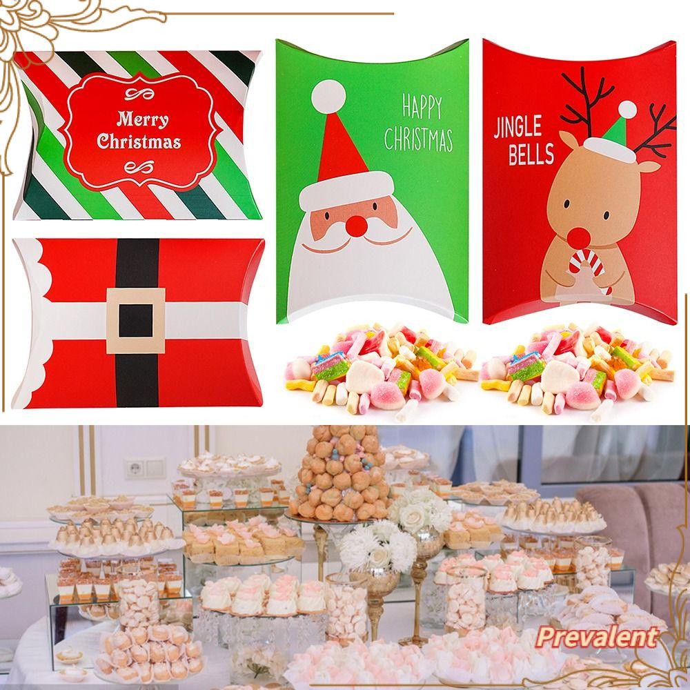 Preva Kotak Hadiah Natal Party Decor Cookie Box Snowman Printed Merry Christmas