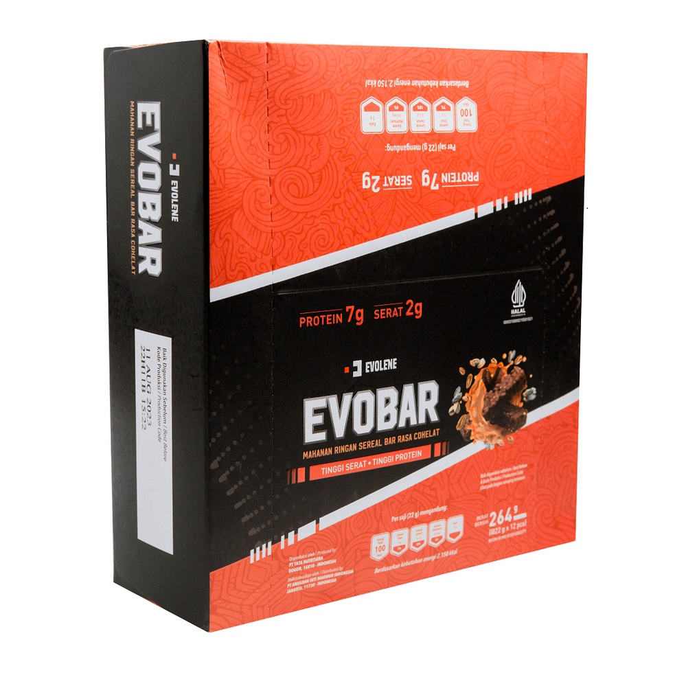 Jual EVOBAR 1 BOX ISI 12 SACHET HALAL BPOM ORIGINAL BAR EVOLENE COKLAT ...