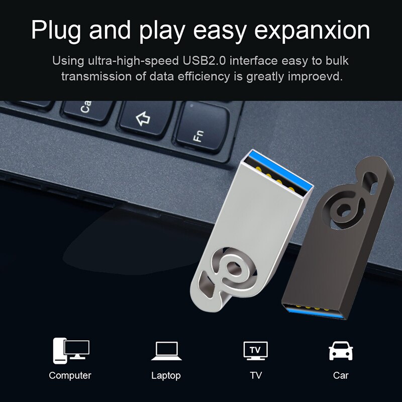 Usb 2.0 Metal Flashdisk Kecepatan Tinggi 2TB Mini U Disk 2TB Gaya Baru Pen Drive