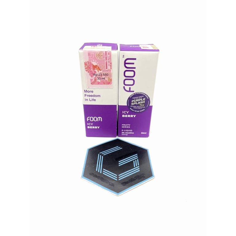 Salt Nic Foom ICY BERRY - PURPLE SPLASH BERRY 30ml 30mg liquid pod pods Fruity Series Premium Lokal Pita Cukai ICE