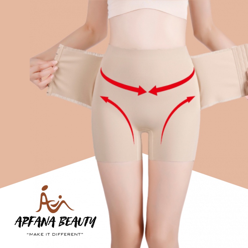 Korset Pelangsing Celana Dalam Wanita Seamless Corset Bawahan Pakaian Dalam Pelangsing Badan Pengecil Perut Buncit Slimming Korset Hotpants Setelah Melahirkan Anti Begah Melar Elastis Jumbo Celana Pelangsing Kancing Import Premium Original