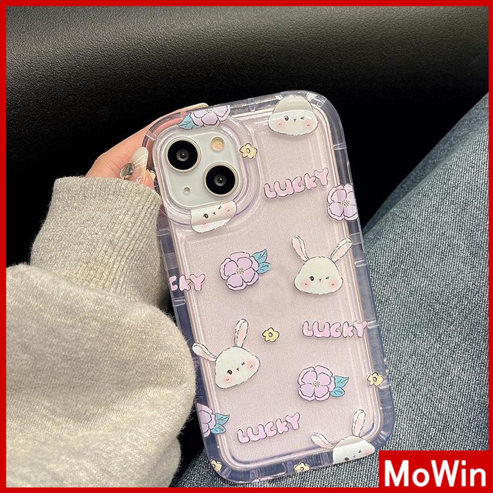 For iPhone 14 Pro Max iPhone Case TPU Soft Case Clear Case Airbag Shockproof Cartoon Rabbit Cute Style Compatible For iPhone 13 Pro Max iPhone 12 Pro Max 11 7Plus 8Plus 6Plus XR xs