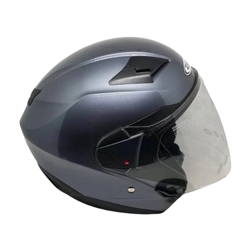 Helm Zeus ZS611 Solid Titanium Glossy | Zeus ZS 611 Double Visor