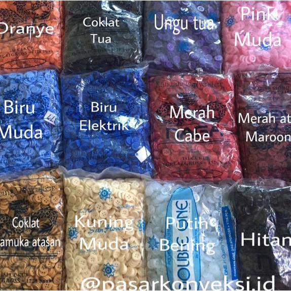 

Kancing Lubang 4 Warna