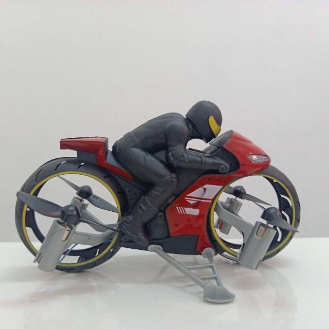 Drone Mainan Motor Terbang Remote Control - RC Flying Motorcycle - MERAH + REMOT