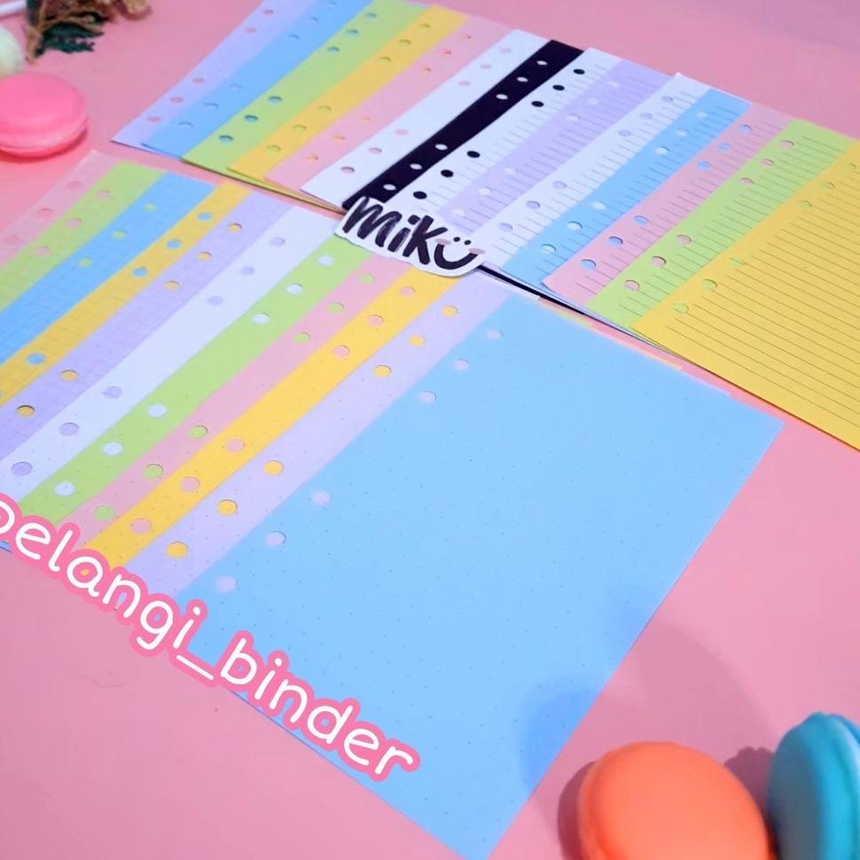 

(N-U7U)[❤] [A6] isi binder loose leaf garis polos ukuran A6 super keren