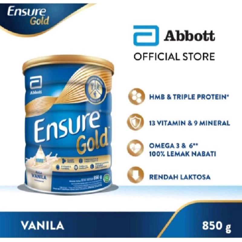 

Ensure gold 850gram rasa vanila