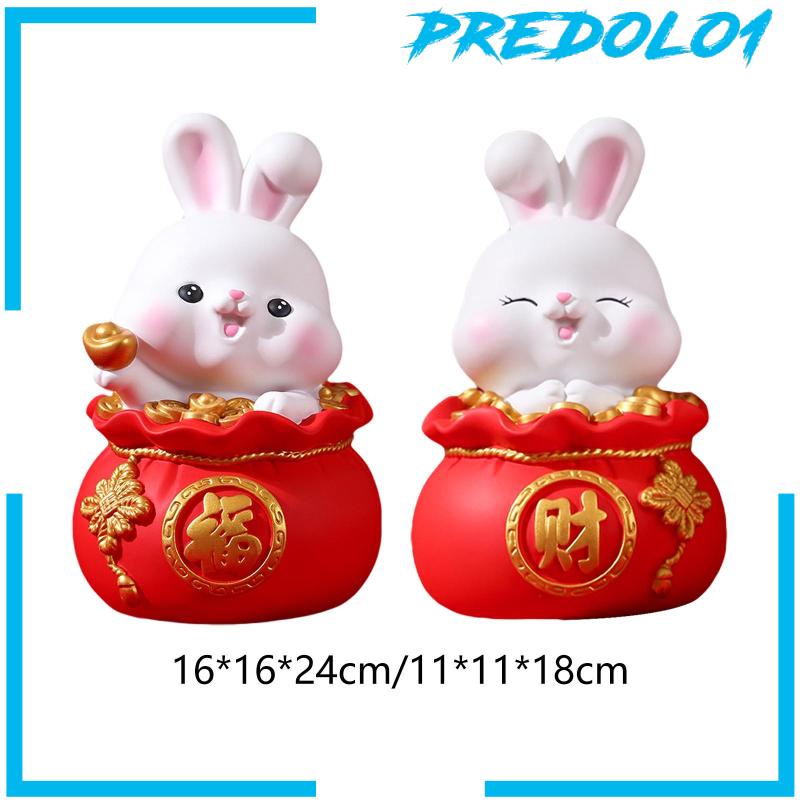 [Predolo1] Patung Lucky Rabbit Patung Kotak Uang Indoor Untuk Toko Desktop Kantor