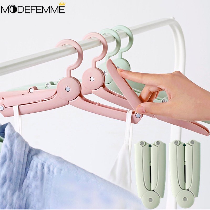 Foldable Quick-drying Hanger Portable Clothing Storage Shelf Anti-Slip Dress Kemeja Rak Gantung Tahan Angin Tempat Baju Bayi Untuk Travel Asrama Hotel