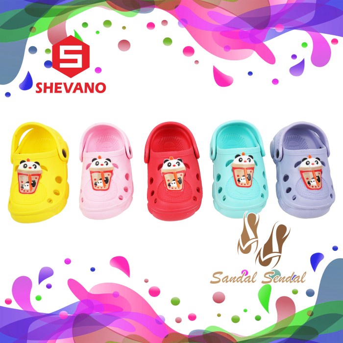 Sandal Baim anak perempuan Shevano SL-025/Sandal anak motif Panda Boba